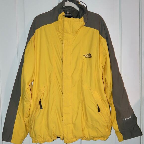 The North Face Summit Series Medium Jacket, yellow windbreaker HyVent - Picture 1 of 5